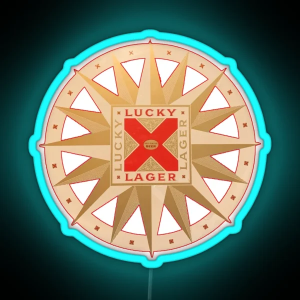 Vintage Lucky Lager General Brewing Co San Francisco RGB Neon Sign