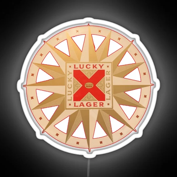 Vintage Lucky Lager General Brewing Co San Francisco RGB Neon Sign