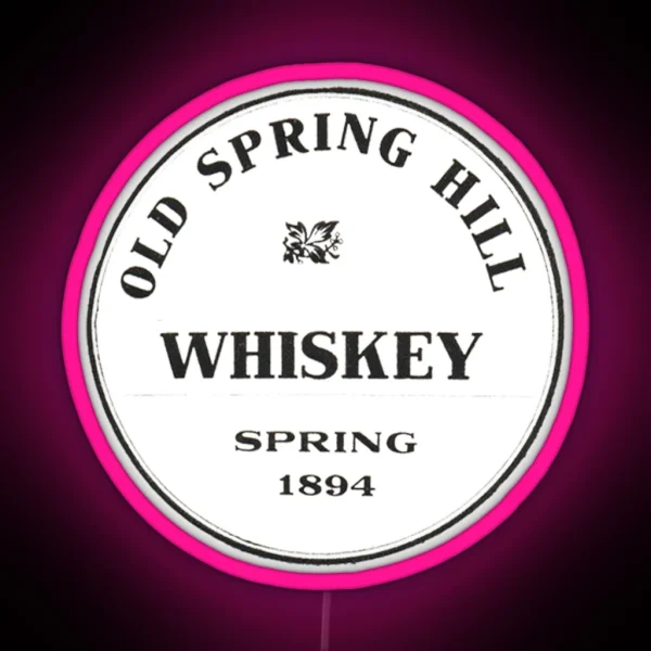 Vintage Old Spring Hill Whiskey Spring 1894 RGB Neon Sign