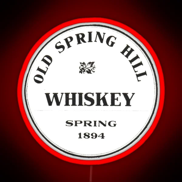 Vintage Old Spring Hill Whiskey Spring 1894 RGB Neon Sign