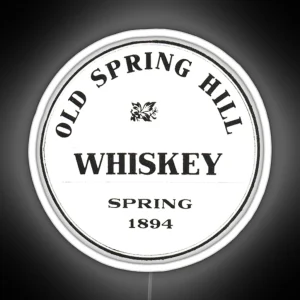 Vintage Old Spring Hill Whiskey Spring 1894 RGB Neon Sign