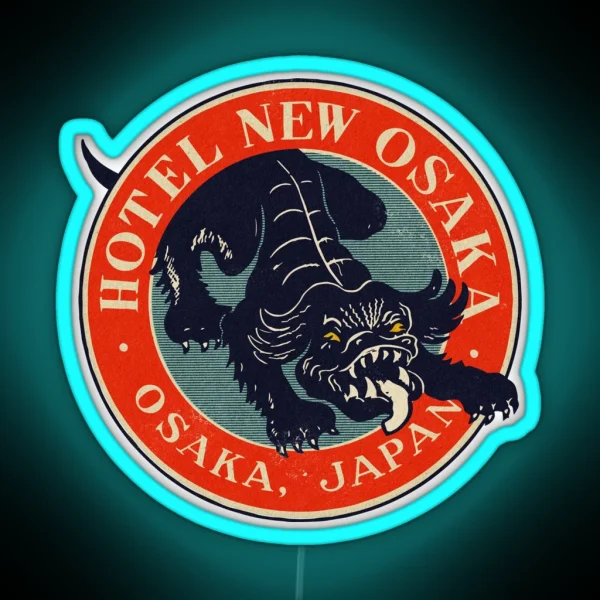 Vintage Osaka Japan Hotel RGB Neon Sign