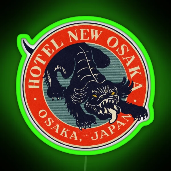 Vintage Osaka Japan Hotel RGB Neon Sign
