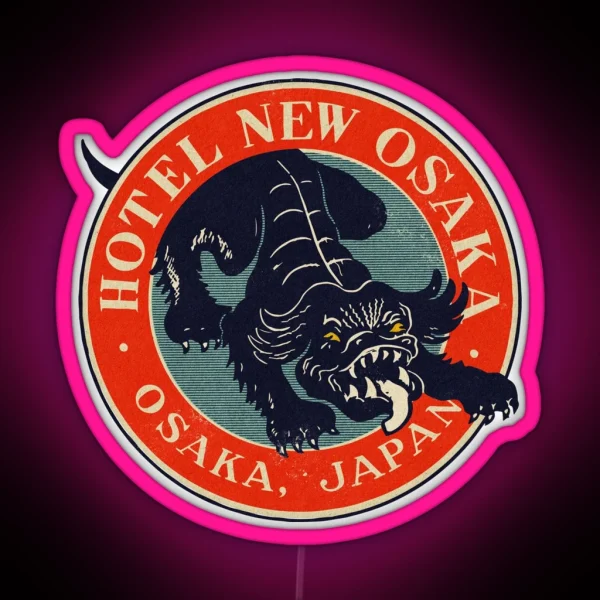 Vintage Osaka Japan Hotel RGB Neon Sign