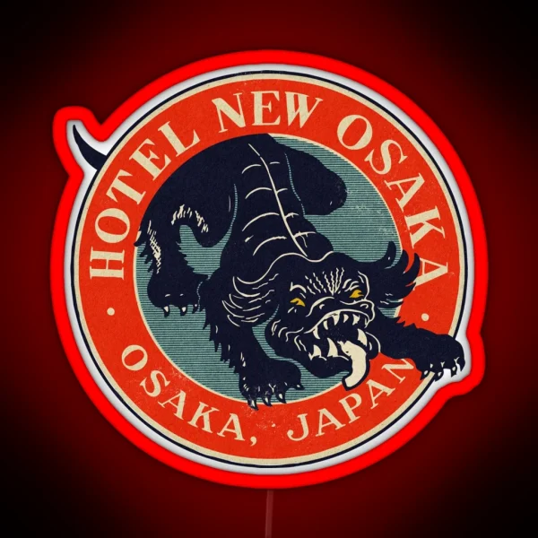 Vintage Osaka Japan Hotel RGB Neon Sign