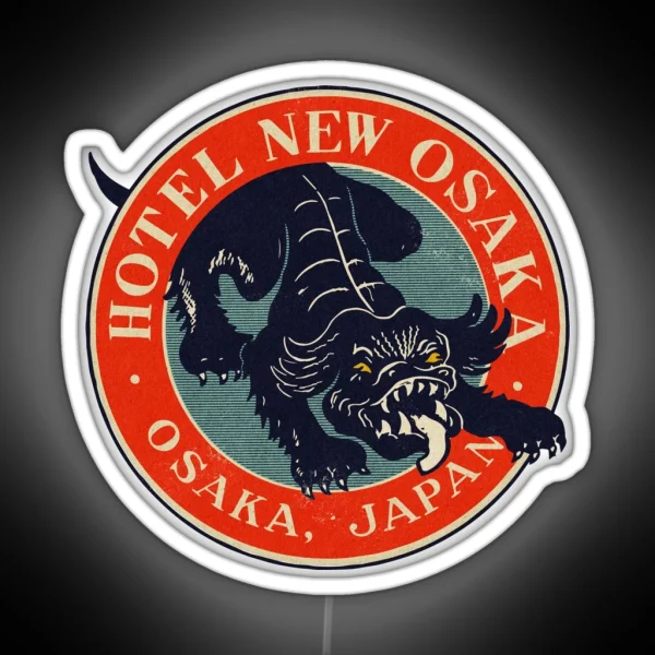 Vintage Osaka Japan Hotel RGB Neon Sign