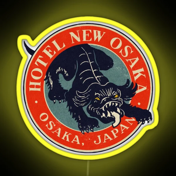 Vintage Osaka Japan Hotel RGB Neon Sign
