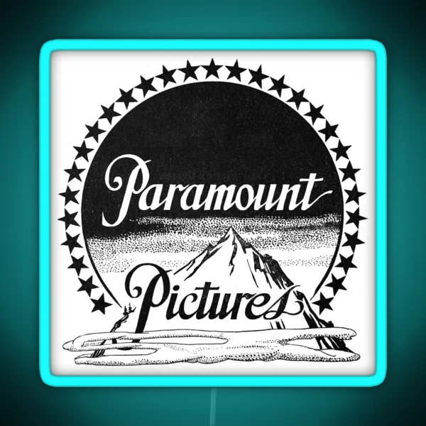 Vintage Paramount Pictures RGB Neon Sign