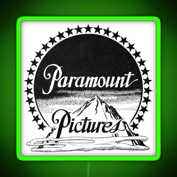 Vintage Paramount Pictures RGB Neon Sign