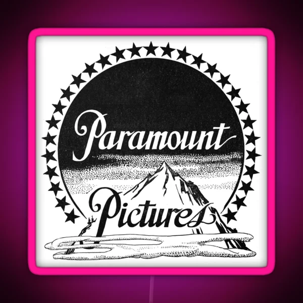 Vintage Paramount Pictures RGB Neon Sign
