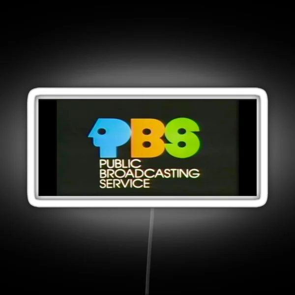 Vintage PBS Logo RGB Neon Sign