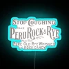 Vintage Neon Sign with Rock Candy Whiskey & Rye Accents