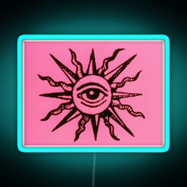 Vintage Pink Sun RGB Neon Sign
