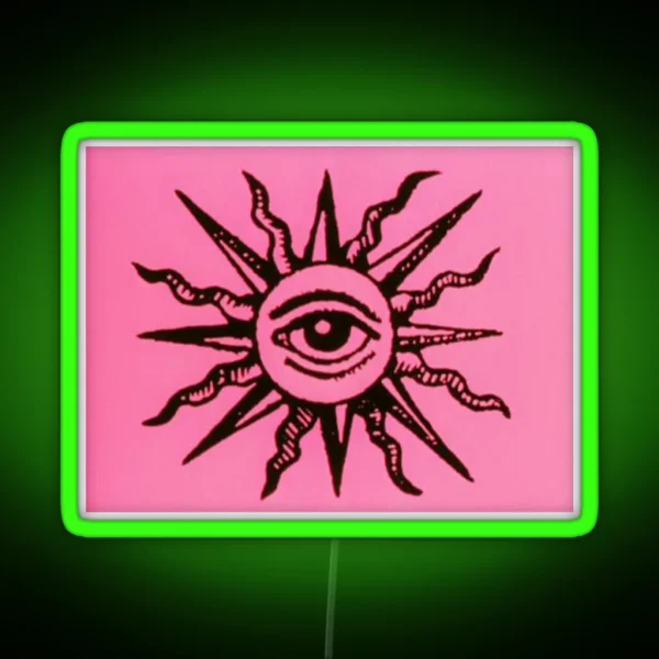 Vintage Pink Sun RGB Neon Sign