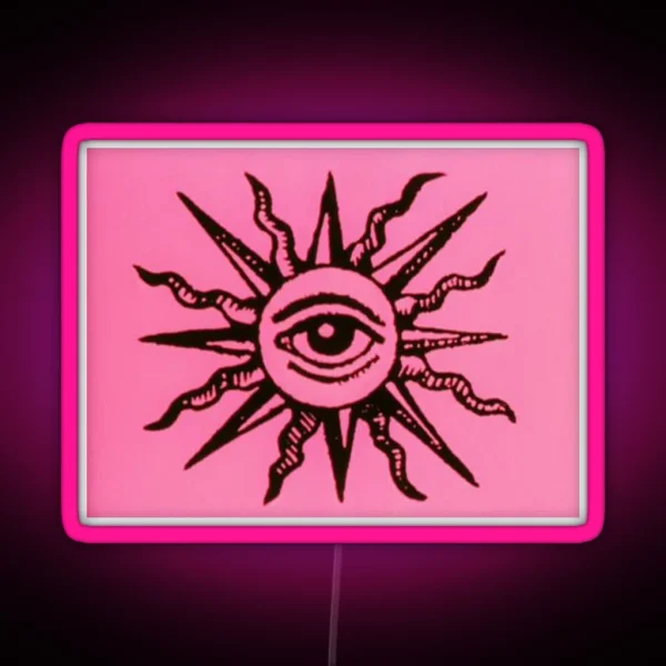 Vintage Pink Sun RGB Neon Sign