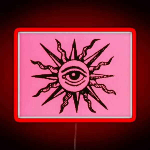 Vintage Pink Sun RGB Neon Sign