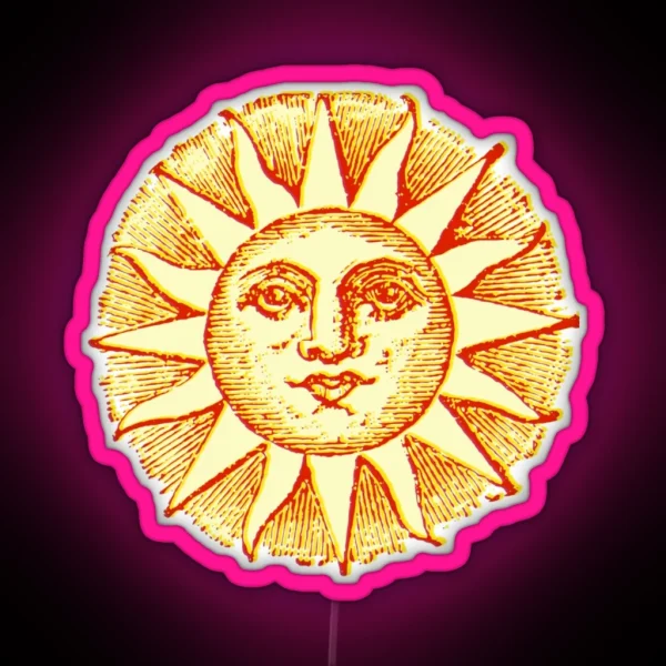 Vintage Retro Sun RGB Neon Sign