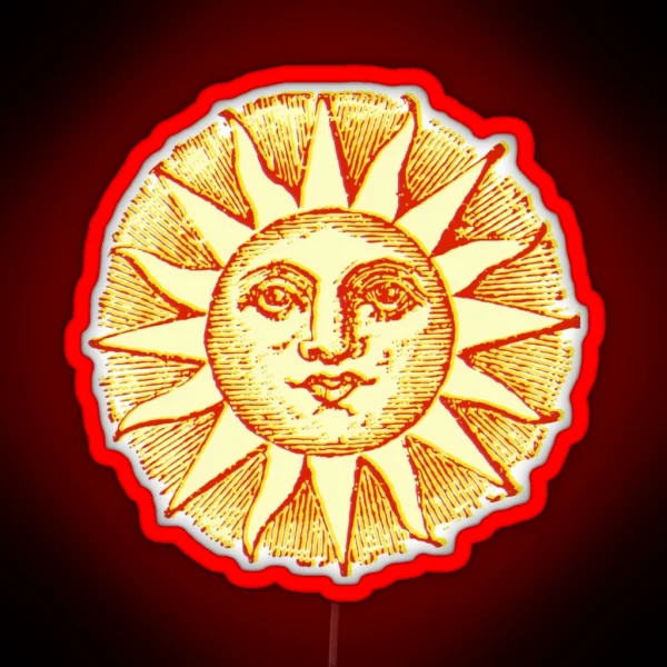 Vintage Retro Sun RGB Neon Sign