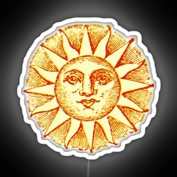 Vintage Retro Sun RGB Neon Sign