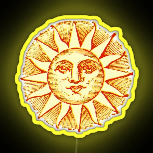 Vintage Retro Sun RGB Neon Sign