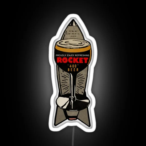 Vintage Rocket Lager Beer RGB Neon Sign