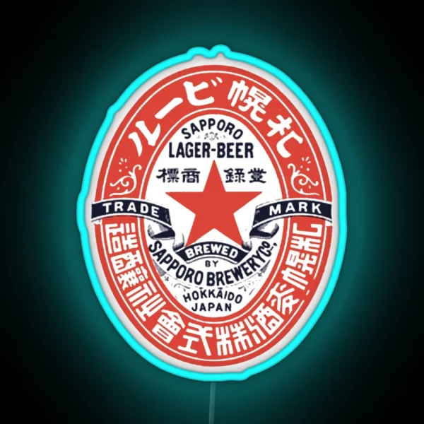 Vintage Sapporo Lager Beer RGB Neon Sign