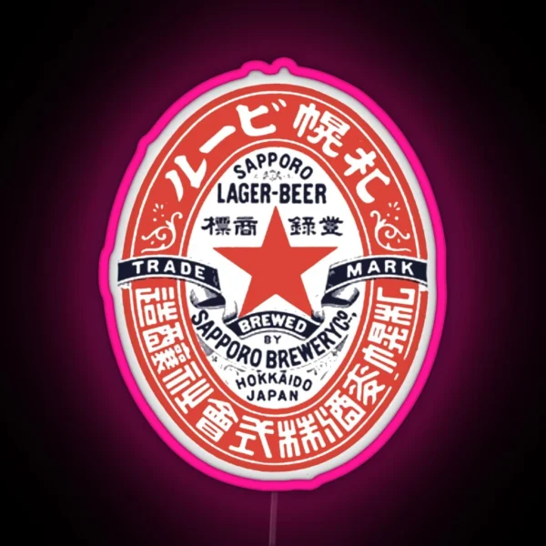 Vintage Sapporo Lager Beer RGB Neon Sign