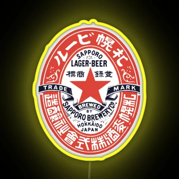 Vintage Sapporo Lager Beer RGB Neon Sign