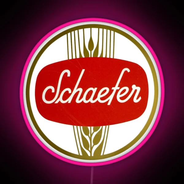 Vintage Schaefer Beer Fandm Schaefer Brewing Co New RGB Neon Sign