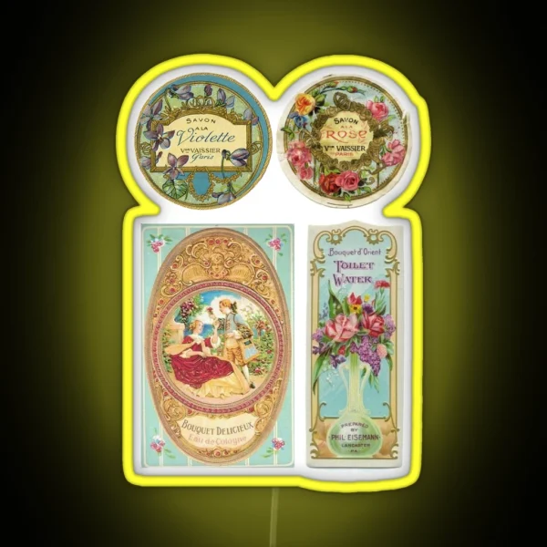 Vintage Scrapbooking Labels Vintage Themed Labels RGB Neon Sign