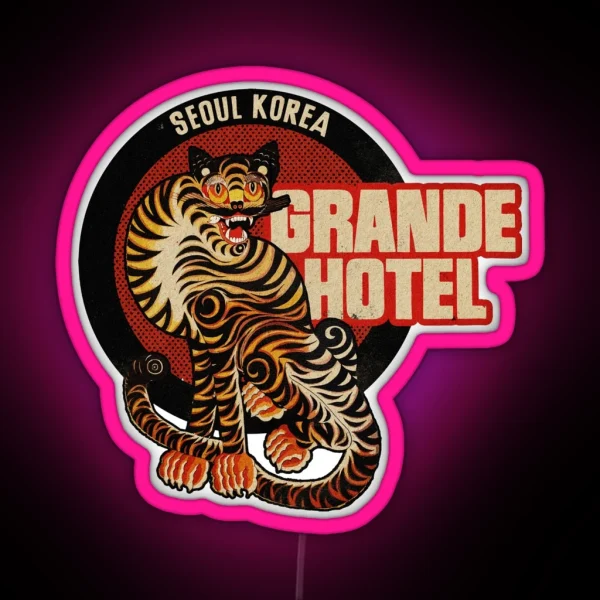 Vintage Seoul Korea Hotel RGB Neon Sign