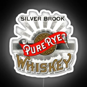 Vintage Silver Brook Pure Rye Whiskey RGB Neon Sign