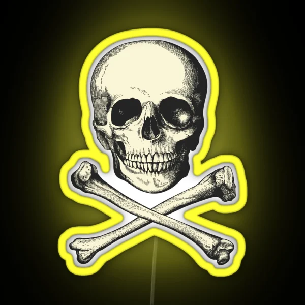Vintage Skull And Crossbones So Scary RGB Neon Sign
