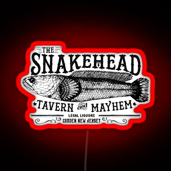 Vintage Snakehead Bar RGB Neon Sign