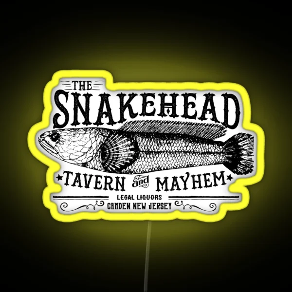 Vintage Snakehead Bar RGB Neon Sign