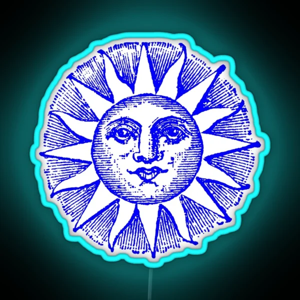 Vintage Sun RGB Neon Sign