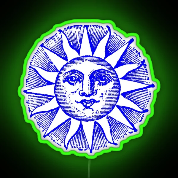 Vintage Sun RGB Neon Sign