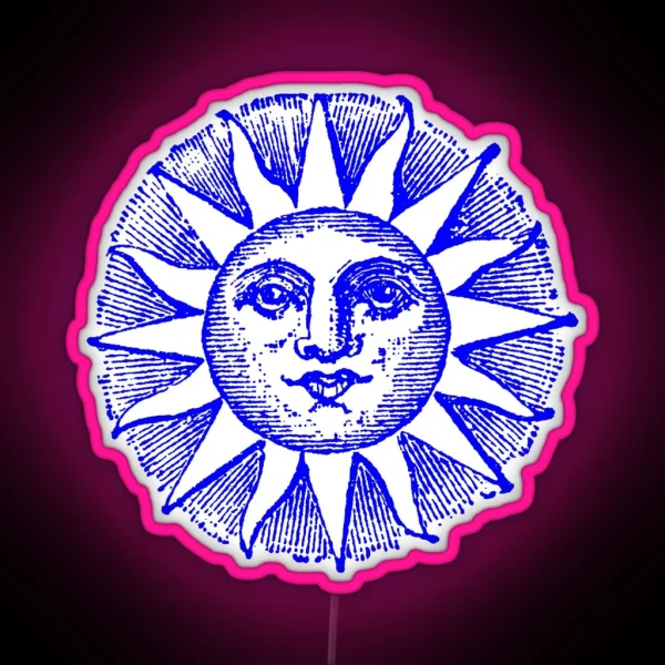 Vintage Sun RGB Neon Sign