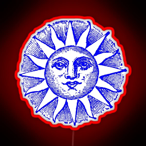 Vintage Sun RGB Neon Sign