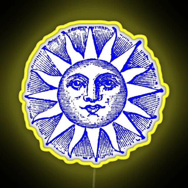 Vintage Sun RGB Neon Sign