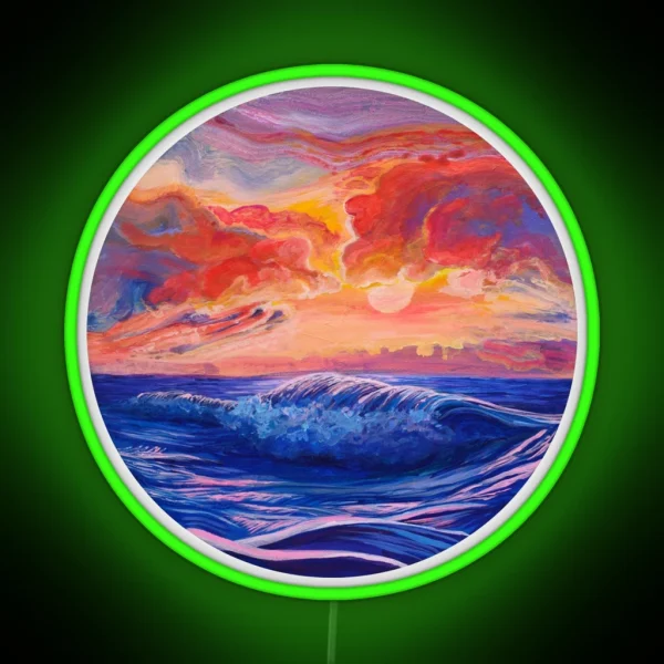Vintage Sunset RGB Neon Sign