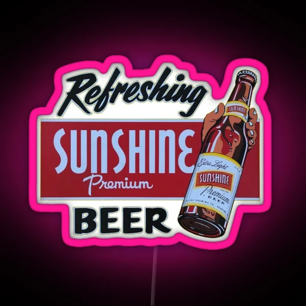 Vintage Sunshine Premium Refreshing Beer Sunshine Brewing Co Reading PA RGB Neon Sign