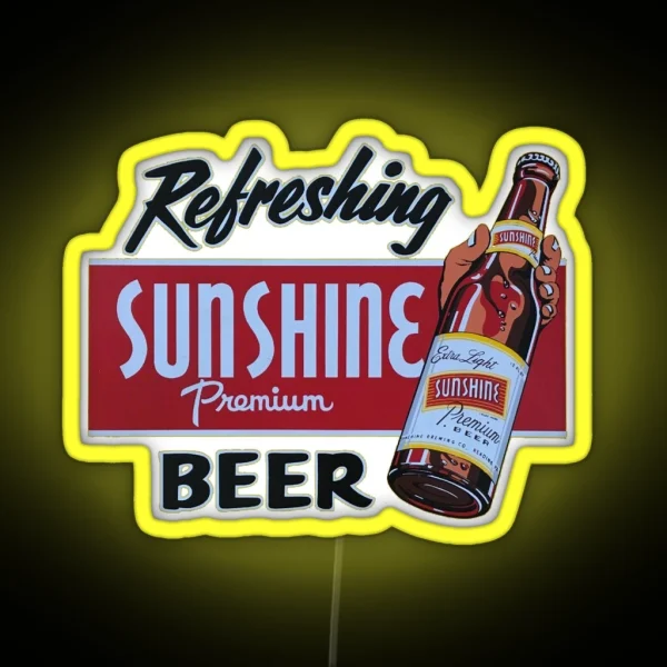 Vintage Sunshine Premium Refreshing Beer Sunshine Brewing Co Reading PA RGB Neon Sign