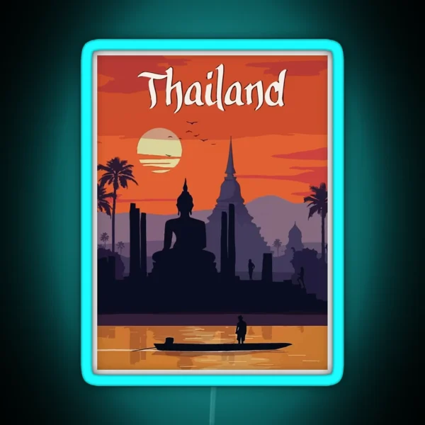 Vintage Thailand Travel RGB Neon Sign