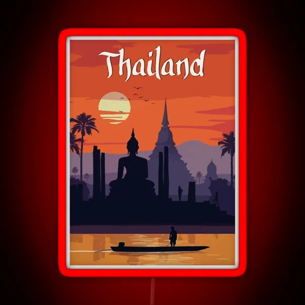 Vintage Thailand Travel RGB Neon Sign