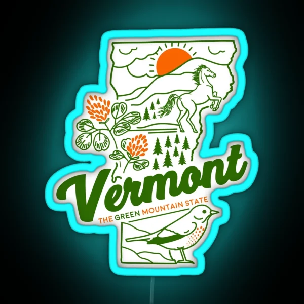 Vintage Vermonled RGB Neon Sign