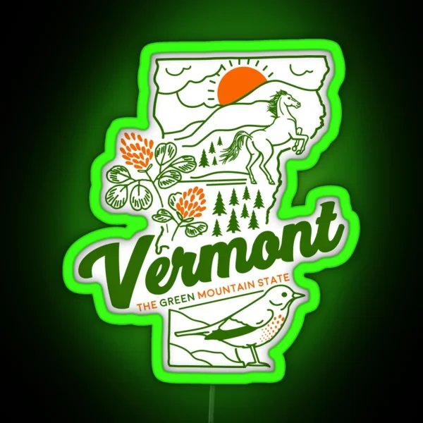Vintage Vermonled RGB Neon Sign