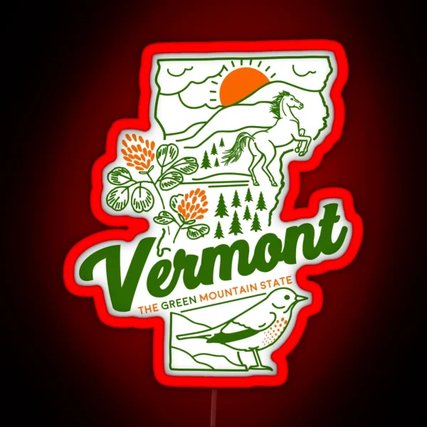 Vintage Vermonled RGB Neon Sign