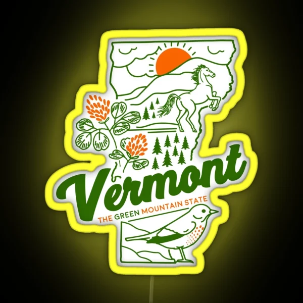 Vintage Vermonled RGB Neon Sign