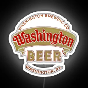 Vintage Washington Beer Washington Brewing Co Washington Pennsylvania RGB Neon Sign